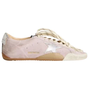 Women's True-Star in pastel pink suede with silver star and heel tab
