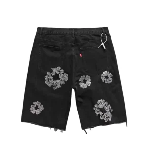Denim Tears Cotton Wreath Denim Shorts Black
