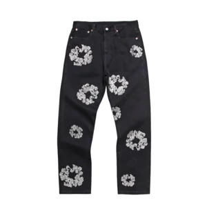 Denim Tears Cotton Wreath Rhinestone Denim Jeans Black