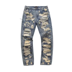 Denim Tears Heavy Distressed Denim Jeans Blue