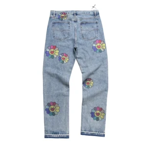 Denim Tears Smiley Flower Denim Jeans Light Blue