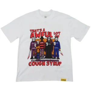 Cough Syrup Horror Icons Tee White