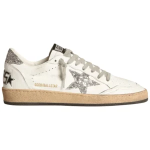 Women's Ball Star in nappa with white star and glitter heel tab