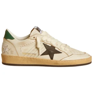 Women's Ball Star with black leather star and green leather heel tab