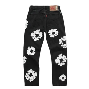 Denim Tears Cotton Wreath Print Denim Jeans Black