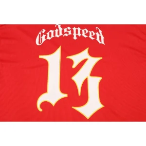 Godspeed Skull Jersey T-Shirt Red