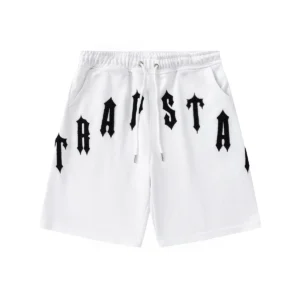 Trapstar Gothic Logo Sweat Shorts White