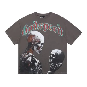 Godspeed Dual Skull T-Shirt Grey