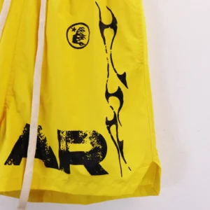 Hellstar Logo Shorts Yellow