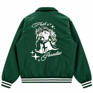 Hellstar Path To Paradise Varsity Jacket Green