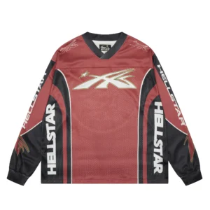 Hellstar Flame Skull Jersey Longsleeve Red