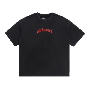 Godspeed Skull Floral T-Shirt Black