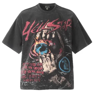 Hellstar Burning Eye Graphic T-Shirt Black