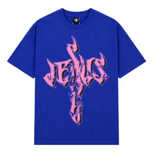 Hellstar Luke 23:43 T-Shirt Blue