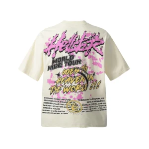 Hellstar World Tour Graphic T-Shirt Beige