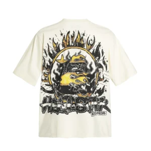 Hellstar Flaming Smile T-Shirt Beige