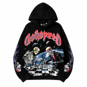 Godspeed Skull Chess Hoodie Black