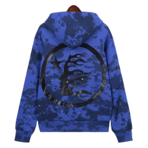Hellstar Sports Paint Hoodie Blue