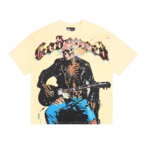 Godspeed Skeleton Guitar T-Shirt Beige
