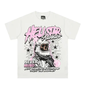 Hellstar Cosmic Journey Astronaut T-Shirt White