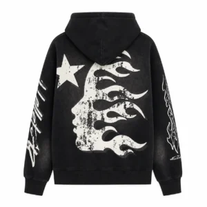 Hellstar Records Flame Hoodie Black