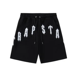Trapstar Gothic Logo Sweat Shorts Black