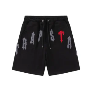 Trapstar Gradient Logo Sweat Shorts Black