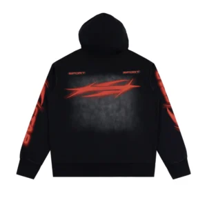 Hellstar Sport Flame Hoodie Black