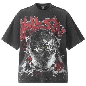 Hellstar Star Face Graphic T-Shirt Black