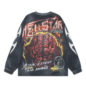Hellstar Brain Graphic Longsleeve Grey