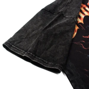 Godspeed Flame Logo & Skull Pyramid Graphic T-Shirt Black