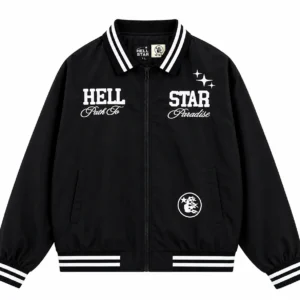 Hellstar Path To Paradise Varsity Jacket Black