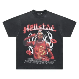 Hellstar Flame Figure T-Shirt Black