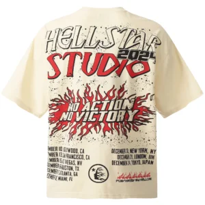 Hellstar Studio Graphic T-Shirt Beige