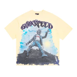 Godspeed Falling Skeleton T-Shirt Beige