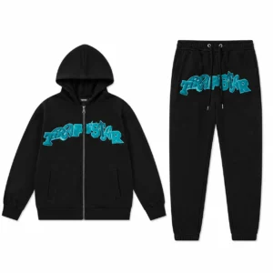 Trapstar Aqua Fade Zip Tracksuit Black