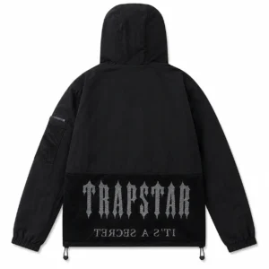 Trapstar Irongate Windbreaker Hoodie Black