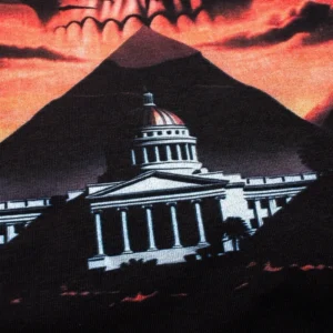 Godspeed Flame Logo & Skull Pyramid Graphic T-Shirt Black
