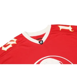 Godspeed Skull Jersey T-Shirt Red