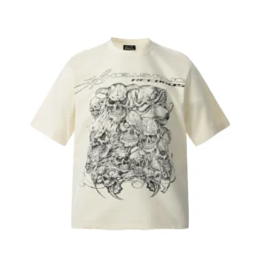 Hellstar Skull Cluster T-Shirt Beige