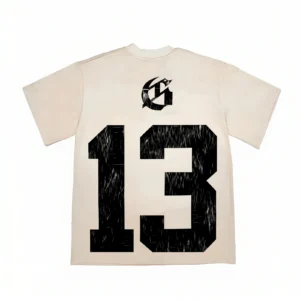 Godspeed 13 Flame Skull Graphic T-Shirt Beige