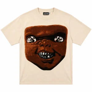 Hellstar Creepy Face T-Shirt Beige
