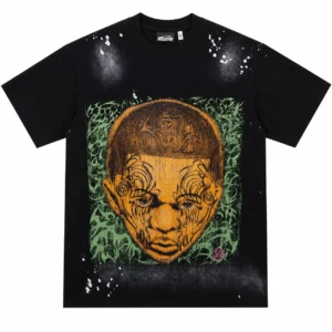 Hellstar New Testament Face T-Shirt Black Fade