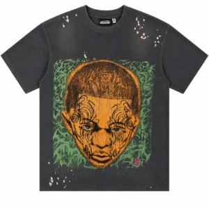 Hellstar New Testament Face T-Shirt Grey