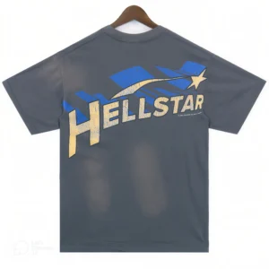 Hellstar Super Flame Chest T-Shirt Grey