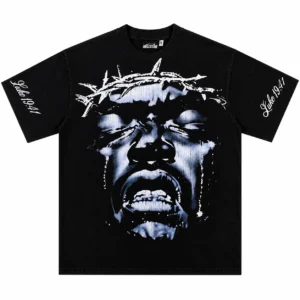 Hellstar Tears of Paradise Angel Wings T-Shirt Black Fade