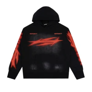 Hellstar Sport Flame Hoodie Black
