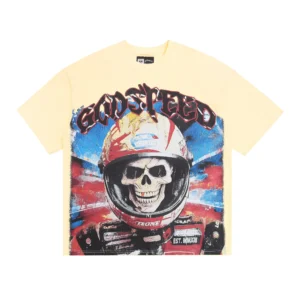 Godspeed Racing Skull Helmet T-Shirt Beige