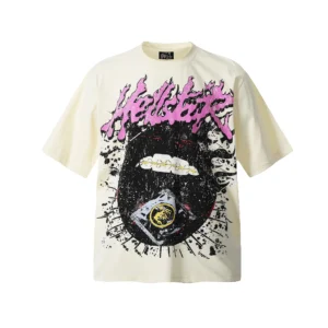 Hellstar World Tour Graphic T-Shirt Beige