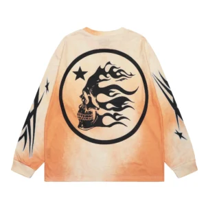 Hellstar Skull Fade Longsleeve Orange